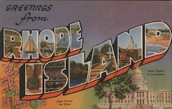 Greetings from Rhode Island Postcard