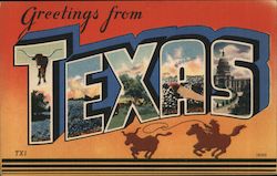 Greetings from Texas Postcard Postcard Postcard