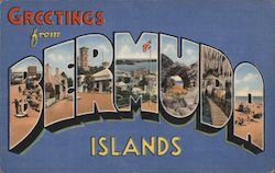 Greetings from Bermuda Islands Postcard Postcard Postcard