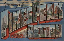 Greetings from Pikes Peak Region Postcard