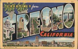 Greetings from Fresno Postcard