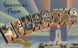 Greetings from Nebraska Postcard