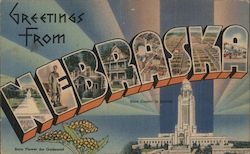 Greetings from Nebraska Postcard