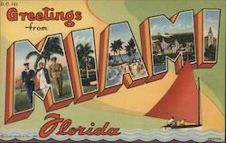 Greetings from Miami Postcard