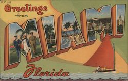 Greetings from Miami Florida Postcard Postcard Postcard