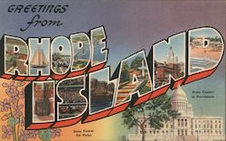 Greetings from Rhode Island Postcard