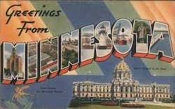 Greetings from Minnesota Postcard Postcard Postcard