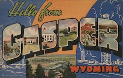 Greetings from Casper Wyoming Postcard Postcard Postcard