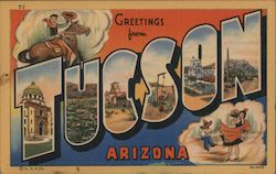 Greetings from Tuscon Tucson, AZ Postcard Postcard Postcard