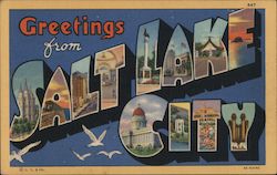 Greetings from Salt Lake City Utah Postcard Postcard Postcard