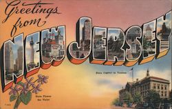 Greetings from New Jersey Postcard