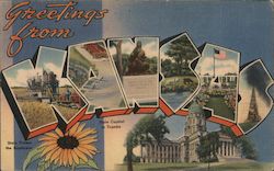 Greetings from Kansas Postcard Postcard Postcard