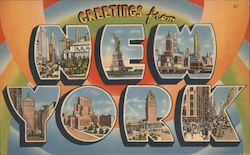 Greetings from New York Postcard