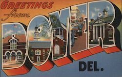 Greetings from Dover Delaware Postcard Postcard Postcard
