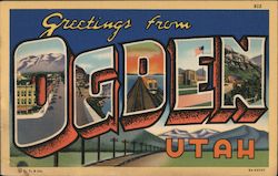 Greetings from Ogden Utah Postcard Postcard Postcard