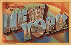 Greetings from New York Postcard