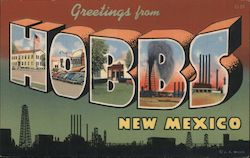Greetings from Hobbs Postcard