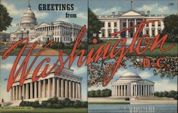 Greetings from Washington District Of Columbia Washington DC Postcard Postcard Postcard