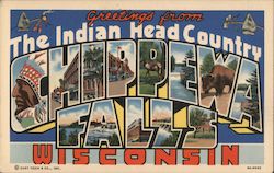 Greetings from Chippewa Falls Wisconsin Postcard Postcard Postcard