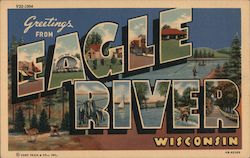 Greetings from Eagle River Wisconsin Postcard Postcard Postcard