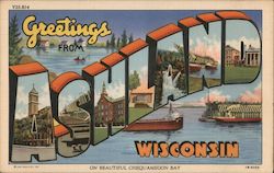 Greetings from Ashland Wisconsin Postcard Postcard Postcard