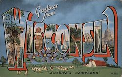 Greetings from Wisconsin Postcard