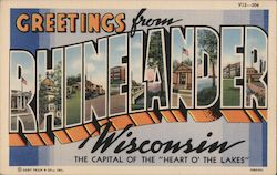 Greetings from Rhinelander Postcard