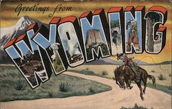 Greetings from Wyoming Postcard