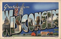 Greetings from Wisconsin Postcard