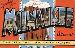 Greetings from Milwaukee Wisconsin Postcard Postcard Postcard