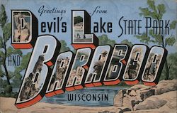 Greetings from Devil's Lake State Park and Baraboo Postcard