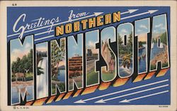 Greetings from Minnesota Postcard Postcard Postcard