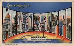 Greetings from Mississippi Postcard