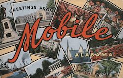 Greetings from Mobile Postcard