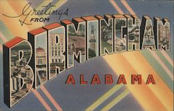 Greetings from Birmingham Alabama Postcard Postcard Postcard