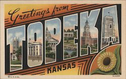 Greetings from Topeka Kansas Postcard Postcard Postcard