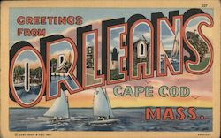 Greetings from Orleans Massachusetts Postcard Postcard Postcard