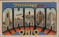 Greetings from Akron Ohio Postcard Postcard Postcard