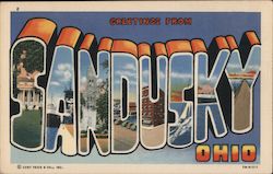 Greetings from Sandusky Ohio Postcard Postcard Postcard