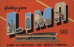 Greetings from Lima Ohio Postcard Postcard Postcard