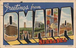 Greetings from Omaha Nebraska Postcard Postcard Postcard