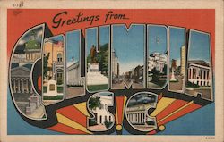 Greetings from Columbia South Carolina Postcard Postcard Postcard