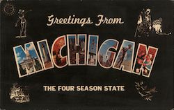 Greetings from Michigan Postcard
