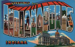 Greetings from Indianapolis Postcard