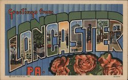 Greetings from Lancaster Pennsylvania Postcard Postcard Postcard