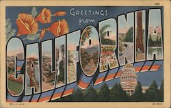 Greetings from California Postcard