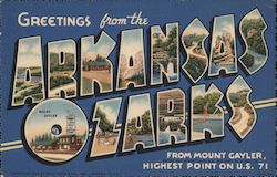 Greetings from Arkansas Ozarks Postcard