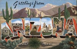 Greetings from Arizona Postcard Postcard Postcard