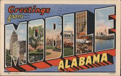 Greetings from Mobile Alabama Postcard Postcard Postcard