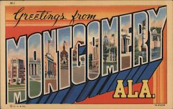 Greetings from Montgomery Alabama Postcard Postcard Postcard